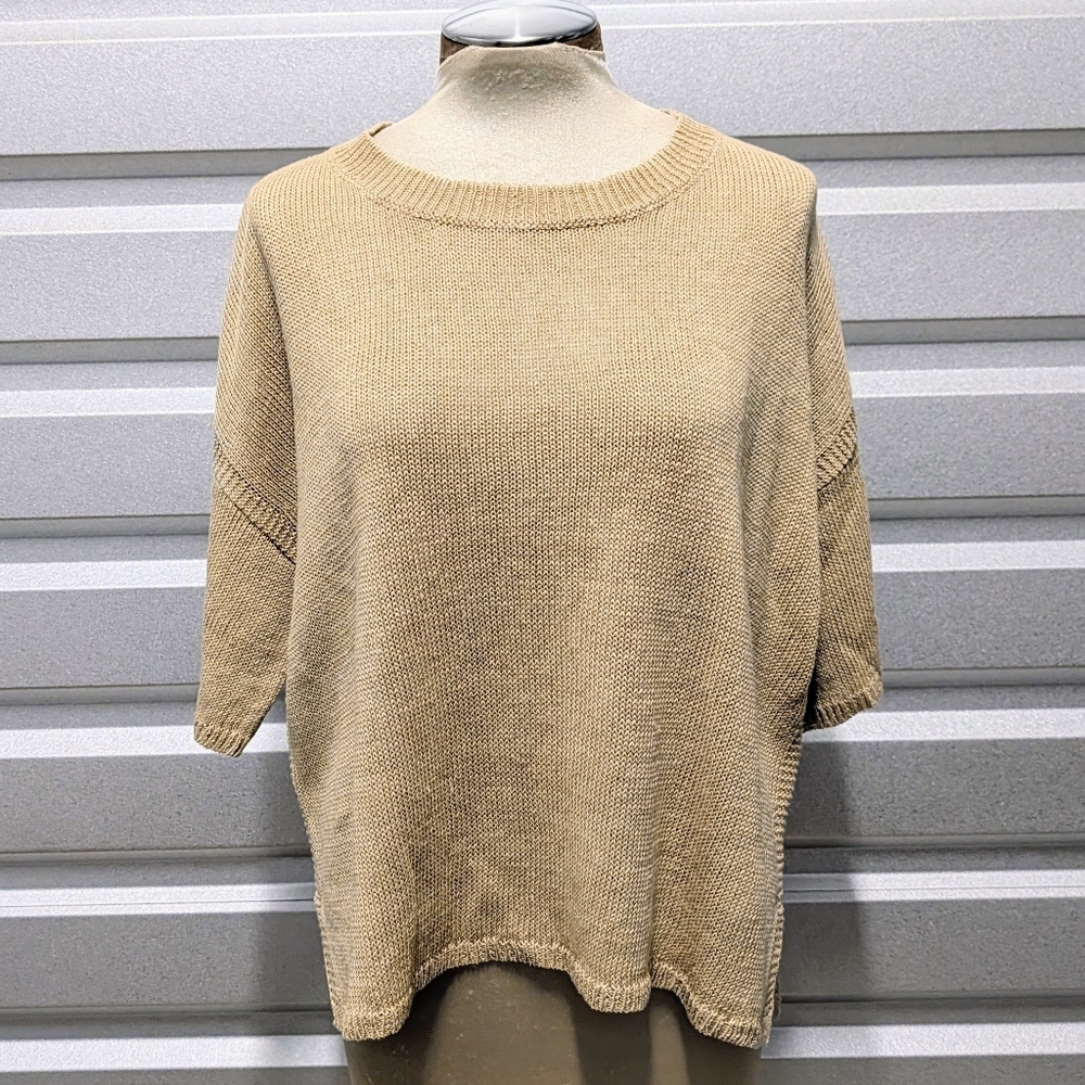 POETRY linen shirt sleeve sweater L 12